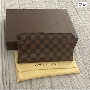Louis Vuitton Brown and Black Checkered Wallet